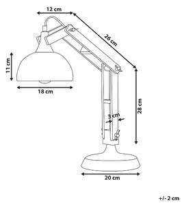 Stylowa lampa biurkowa regulowana z półokrągłym kloszem Beliani