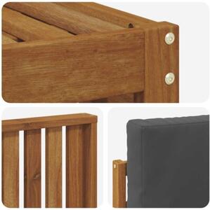 Zestaw mebli ogrodowych z litego drewna akacjowego z komfortowymi poduszkami