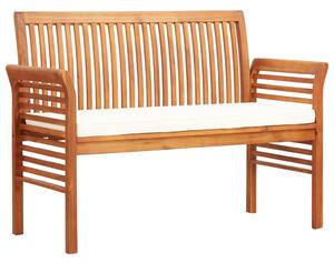 2-osobowa ławka ogrodowa z poduszką, 120 cm, drewno akacjowe