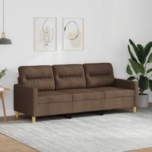 Sofa 3-osobowa, brÄ zowa, 180 cm, tapicerowana tkaninÄ
