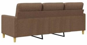 Sofa 3-osobowa, brÄ zowa, 180 cm, tapicerowana tkaninÄ