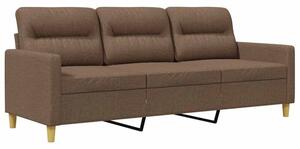 Sofa 3-osobowa, brÄ zowa, 180 cm, tapicerowana tkaninÄ