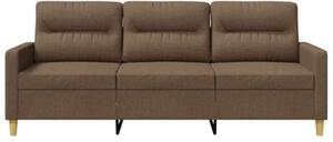 Sofa 3-osobowa, brÄ zowa, 180 cm, tapicerowana tkaninÄ