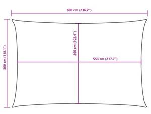 Prostokątny żagiel ogrodowy, tkanina oxford, 3x6 m, czarny