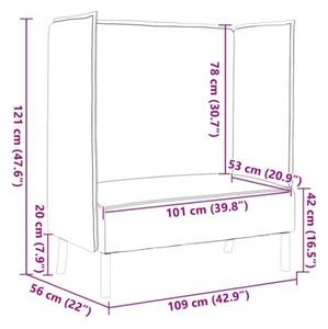 Sofa z wysokim oparciem ciemnozielony 109 x 56 x 121 cm tkanina