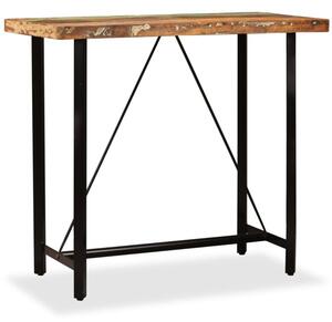 Stolik barowy z litego drewna odzyskanego, 120 x 60 x 107 cm