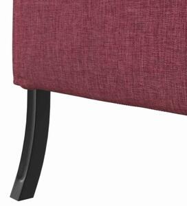 Sofa z wysokim oparciem czerwone wino 109 x 56 x 121 cm tkanina