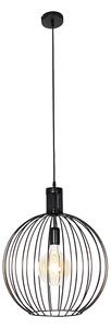 Designerska lampa wisząca czarna 40 cm - Wire Dos Oswietlenie wewnetrzne