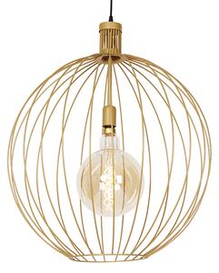Designerska lampa wisząca złota 60 cm - Wire Dos Oswietlenie wewnetrzne