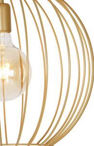 Designerska lampa wisząca złota 40 cm - Wire Dos Oswietlenie wewnetrzne