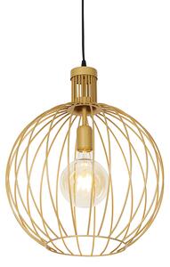 Designerska lampa wisząca złota 40 cm - Wire Dos Oswietlenie wewnetrzne