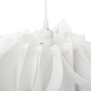 Lampa wisząca sufitowa elegancki nowoczesny design plastikowa biała Alva Beliani