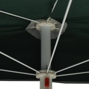 Półokrągły parasol ogrodowy na słupku, 180x90 cm, zielony