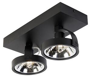 Design Reflektorek / Spot / Spotow zwart verstelbaar 2-lichts - Go Oswietlenie wewnetrzne