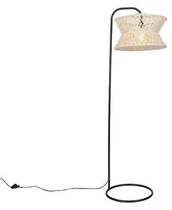 Orientalna lampa podłogowa szara - Leonard Oswietlenie wewnetrzne