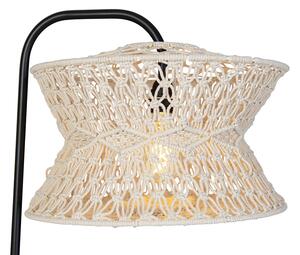 Orientalna lampa podłogowa szara - Leonard Oswietlenie wewnetrzne