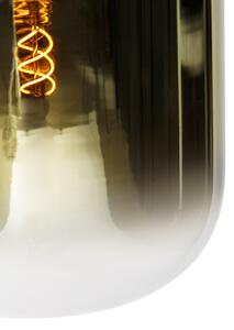 Designerska lampa wisząca czarna ze złotym szkłem 2-lampka - Bliss Oswietlenie wewnetrzne
