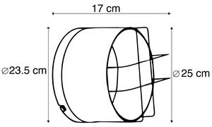 Kinkiet / Lampa scienna przemysłowy brąz 25 cm - Barril Oswietlenie wewnetrzne