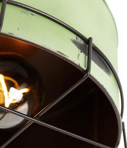 Industrialna lampa sufitowa zielona 35 cm - Barril Oswietlenie wewnetrzne