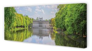 Obraz na płótnie Warszawa Pałac jezioro las
