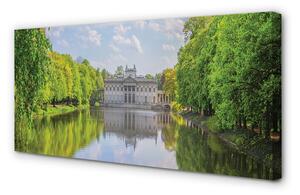 Obraz na płótnie Warszawa Pałac jezioro las