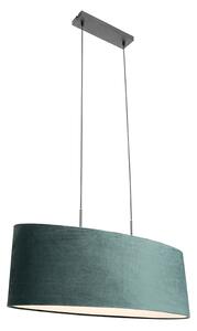 Moderne hanglamp zwart met kap green 2-lichts - Tanbor Oswietlenie wewnetrzne