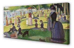 Obraz na płótnie Niedzielne popołudnie na wyspie Grande Jatte - Georges Seurat