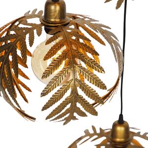 Vintage lampa wisząca mosiężna 5-punktowa - Botanica Oswietlenie wewnetrzne