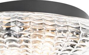 Zewnetrzna Klasyczna lampa sufitowa czarna z przezroczystym szkłem 30 cm IP44 - Damian Oswietlenie zewnetrzne