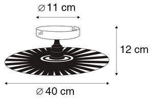 Wiejska lampa ścienna czarna 40 cm - Leia Oswietlenie wewnetrzne