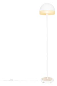 Orientalna lampa podłogowa biała z rattanem 30 cm - Magna Rattan Oswietlenie wewnetrzne