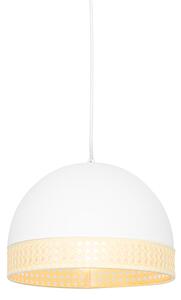 Oosterse hanglamp wit met rotan 30 cm - Magna Rotan Oswietlenie wewnetrzne