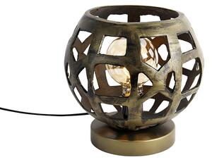 Industrialna lampa stołowa antyczne złoto - Bobby Oswietlenie wewnetrzne