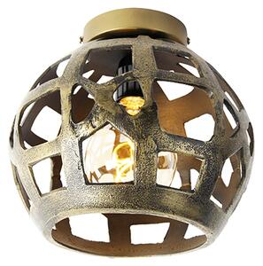 Industrialna lampa sufitowa antyczne złoto - Bobby Oswietlenie wewnetrzne