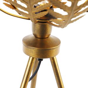 Vintage lampa stołowa złota 45 cm statyw - Botanica Oswietlenie wewnetrzne