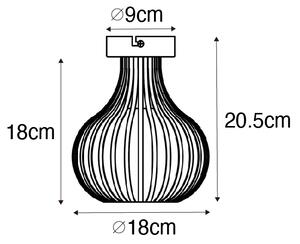 Nowoczesna lampa sufitowa czarna 18 cm - Saffira Oswietlenie wewnetrzne