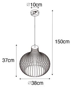 Nowoczesna lampa wisząca czarna 38 cm - Saffira Oswietlenie wewnetrzne