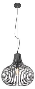 Nowoczesna lampa wisząca czarna 48 cm - Sapphira Oswietlenie wewnetrzne