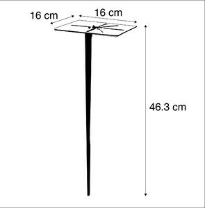 Zewnetrzna Stojąca lampa zewnętrzna czarna 80 cm ze szpicem do ziemi i tuleją kablową - Charlois Oswietlenie zewnetrzne