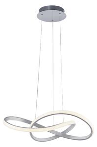 Designerska lampa wisząca stalowa 57 cm ściemniana w tym LED - Viola Due Oswietlenie wewnetrzne