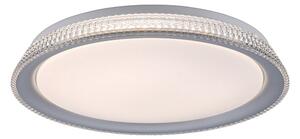 Designerska lampa sufitowa srebrna 40 cm z ściemnianą diodą LED - Wendy Oswietlenie wewnetrzne