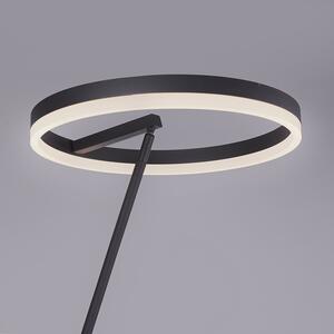 Designerska lampa podłogowa ciemnoszara z diodą LED i ściemniaczem - Damir Oswietlenie wewnetrzne