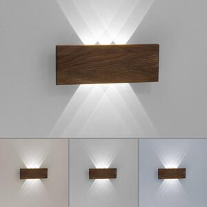 Wiejski Kinkiet / Lampa scienna drewniany 32 cm z diodami LED 6 - Ajdin Oswietlenie wewnetrzne