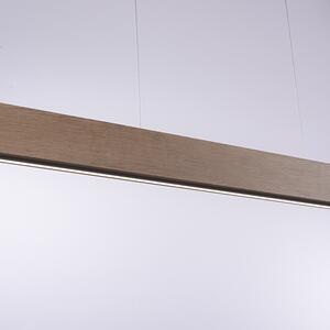 Lampa wisząca drewniana 121 cm w tym LED z pilotem - Ajdin Oswietlenie wewnetrzne