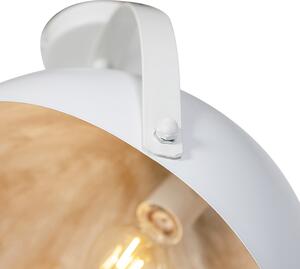 Industrialna lampa sufitowa biała ze złotym uchylnym - Magna Oswietlenie wewnetrzne