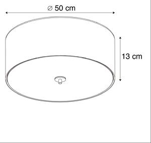 Klasyczny Plafon / Lampy sufitowe brązowy 50cm - Drum Oswietlenie wewnetrzne