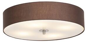 Klasyczny Plafon / Lampy sufitowe brązowy 50cm - Drum Oswietlenie wewnetrzne