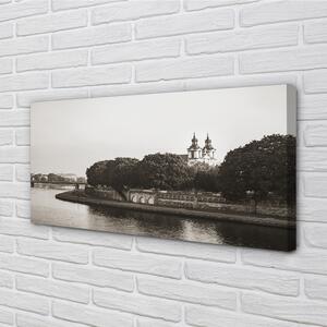 Obraz na płótnie Kraków Rzeka most