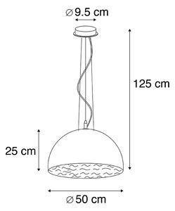 Nowoczesna lampa wisząca biała 50cm - Magna Oswietlenie wewnetrzne