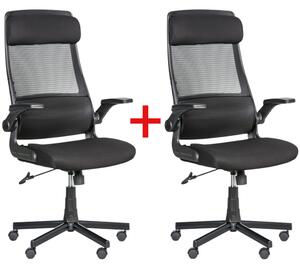 Krzesło biurowe EIGER 1+1 GRATIS, niebieski